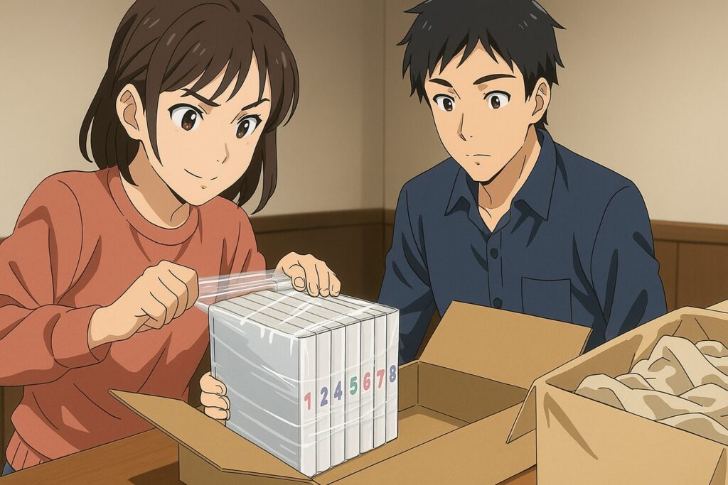 漫画全巻セットの梱包術