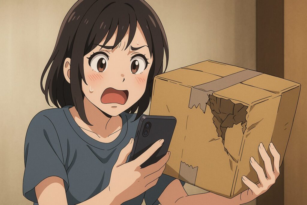 梱包がひどい場合の対応